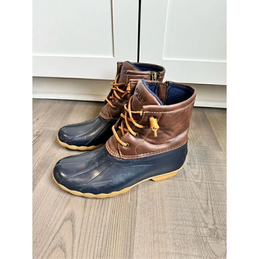 Sperry Top-Sider Girls Style STS91175 Duck Boots Saltwater - Brown Size US 4M